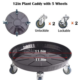 ARTLINE rolling dolly for plants moves large pots easily on decks and patios