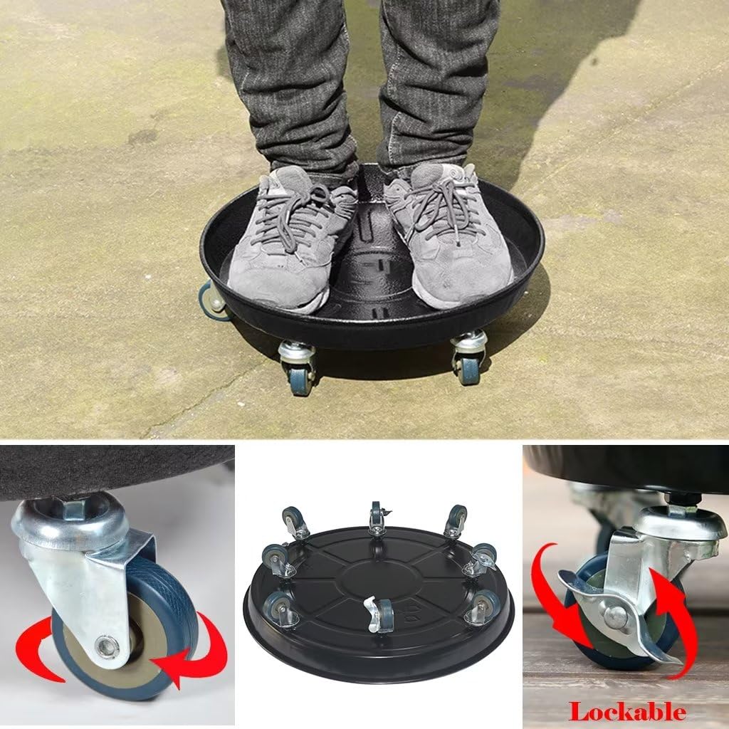 ARTLINE rolling dolly for potted plants protects floors with quiet caster wheels