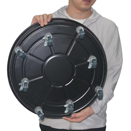ARTLINE round plant stand with lockable wheels for easy indoor mobility and secure placement