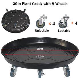 ARTLINE no-hole design plant tray fits pots of various shapes.
