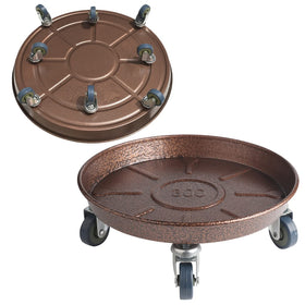 ARTLINE two-pack rolling planter caddy makes indoor and outdoor plant repositioning easy.