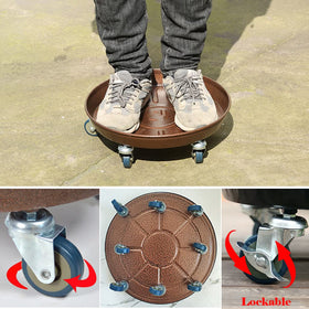 ARTLINE lockable wheels enable quiet, scratch-resistant indoor plant transport.