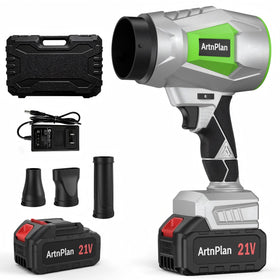 ArtnPlan cordless leaf blower delivers 950k rpm for quick yard debris cleanup.