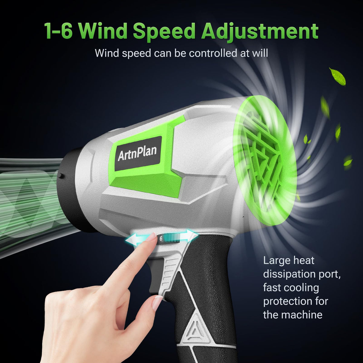 ArtnPlan nozzle kit enables precise airflow for leaves and debris.