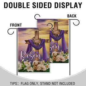 Artofy burlap garden flag 12x18 inches showcases rustic charm