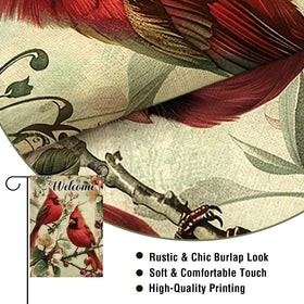 Artofy Burlap garden flag texture highlights rustic farmhouse appeal