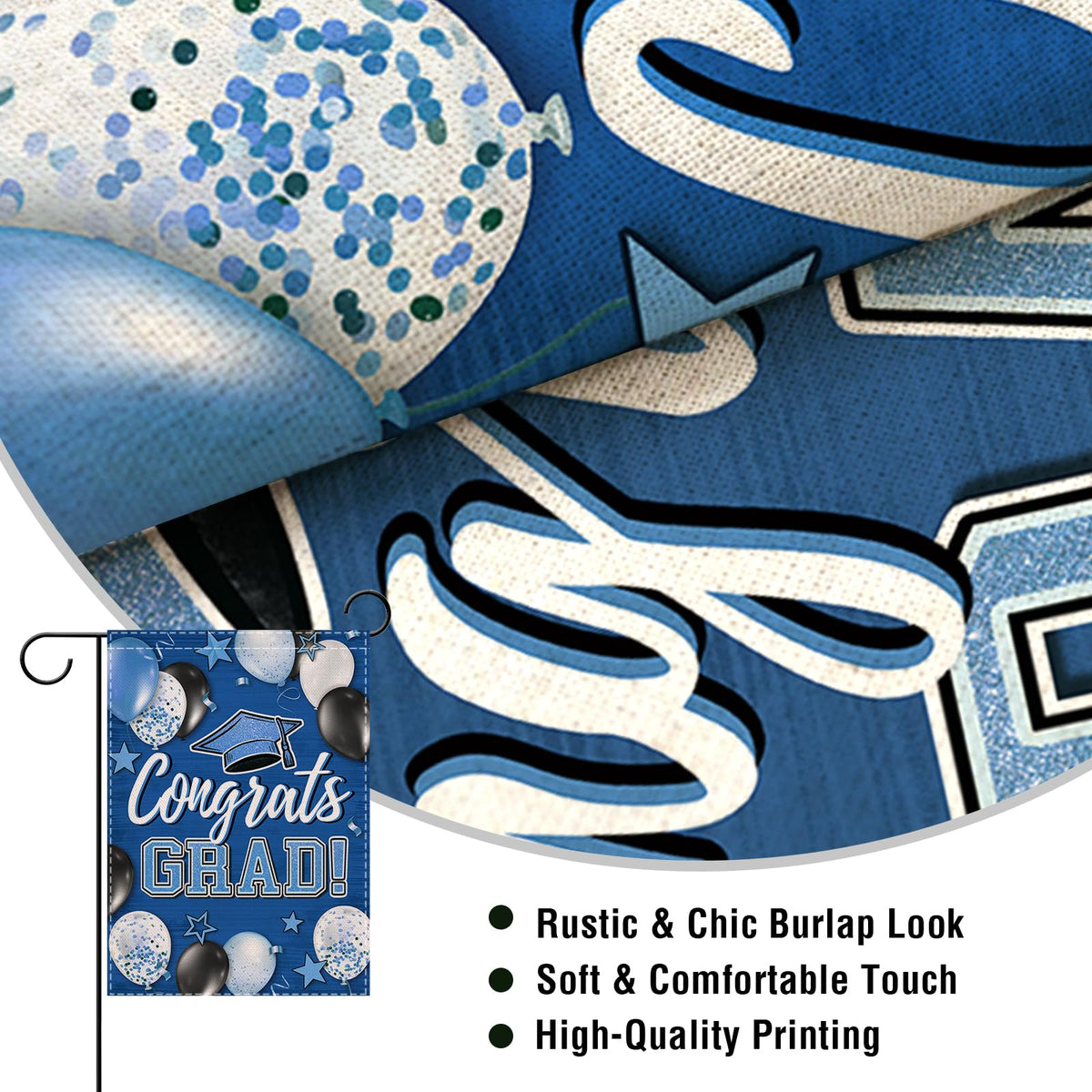 Artofy burlap outdoor flag for weatherproof year-round display.