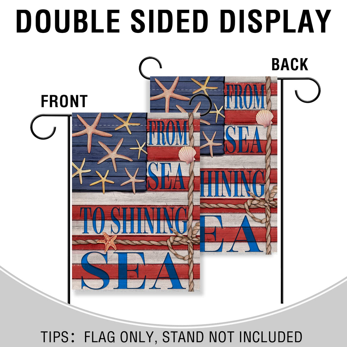 Artofy coastal yard flag for seaside outdoor decor
