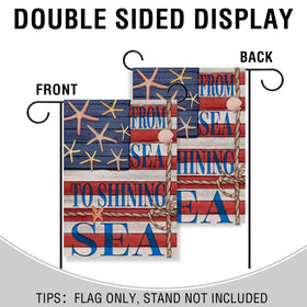 Artofy coastal yard flag for seaside outdoor decor