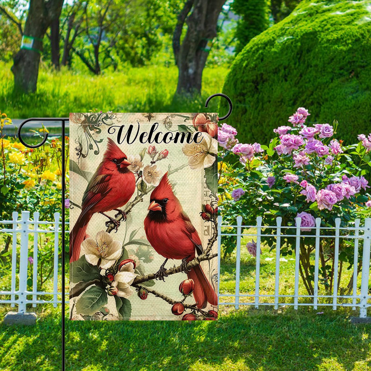 Artofy Double-sided garden flag design ensures visibility from both sides