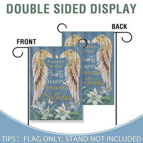 Artofy double-sided memorial flag readable from both sides during display.