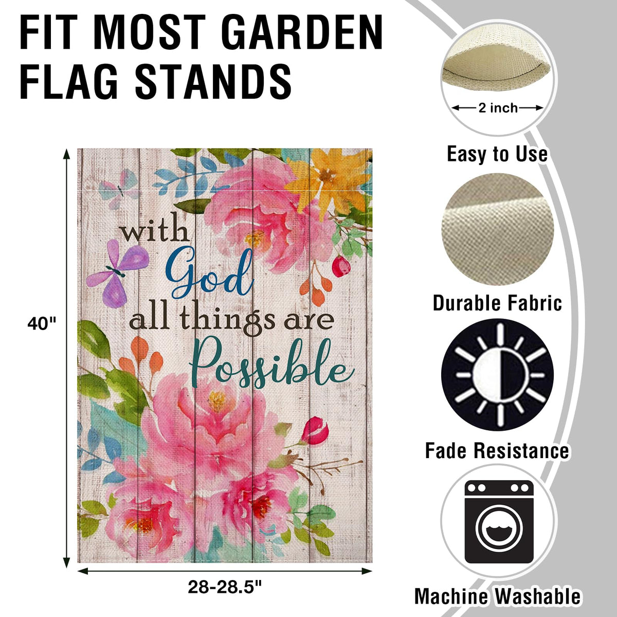 Artofy flag peony flower design adds vibrant color to patios.