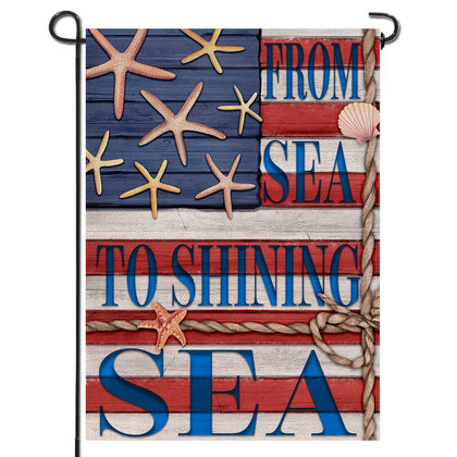 Artofy Fourth July garden flag double-sided for outdoor porch display