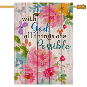 Artofy garden flag with God All Things Are Possible for outdoor inspiration.