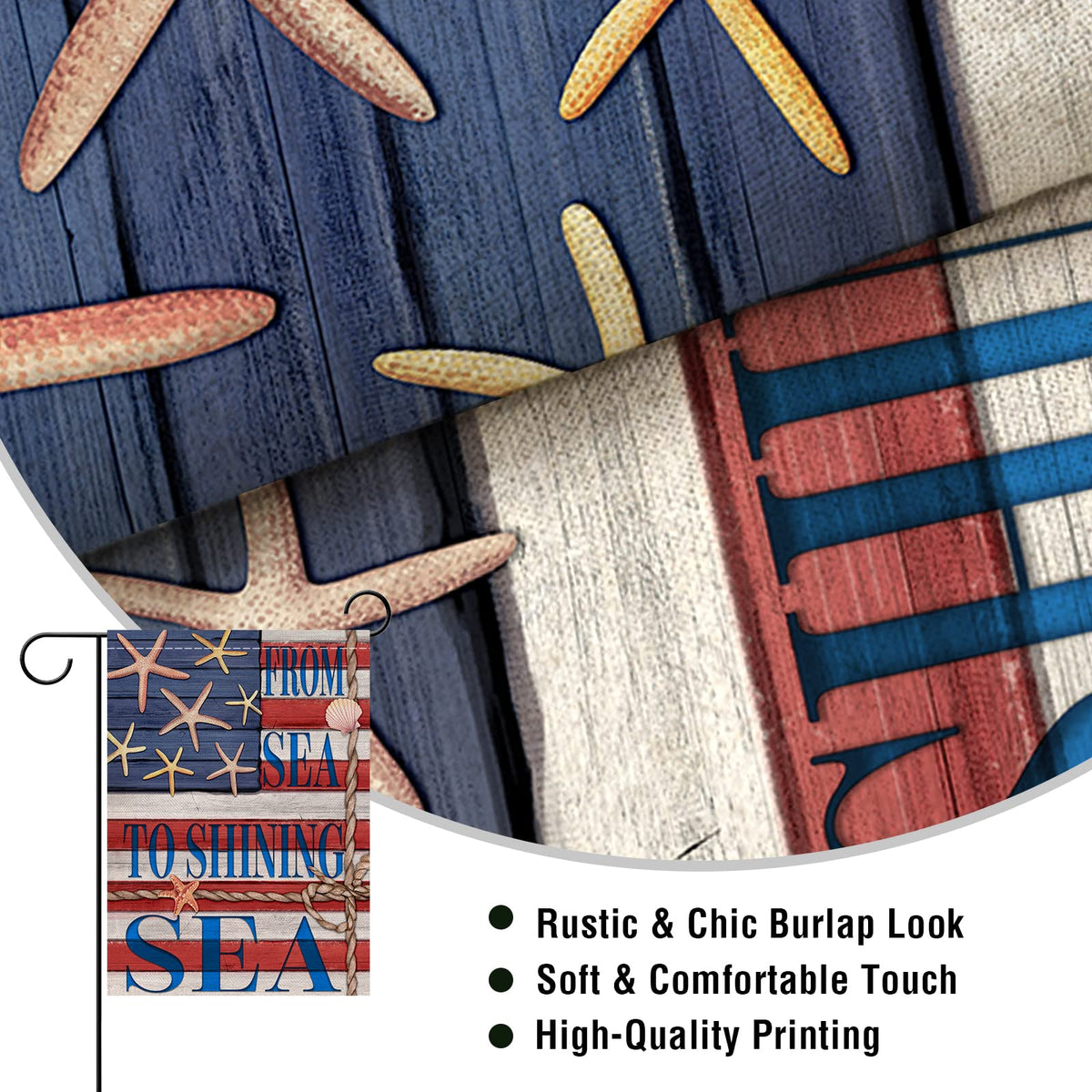 Artofy Memorial Day flag 12x18 for porch and garden use