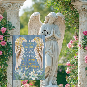 Artofy weatherproof garden flag durable for year-round outdoor decor.