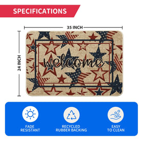 Artoid Mode America Stars doormat suitable for indoor and outdoor use