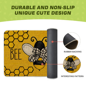 Artoid Mode Bee Kind Stain-Resistant Doormat keeps entry clean after outdoor adventures.