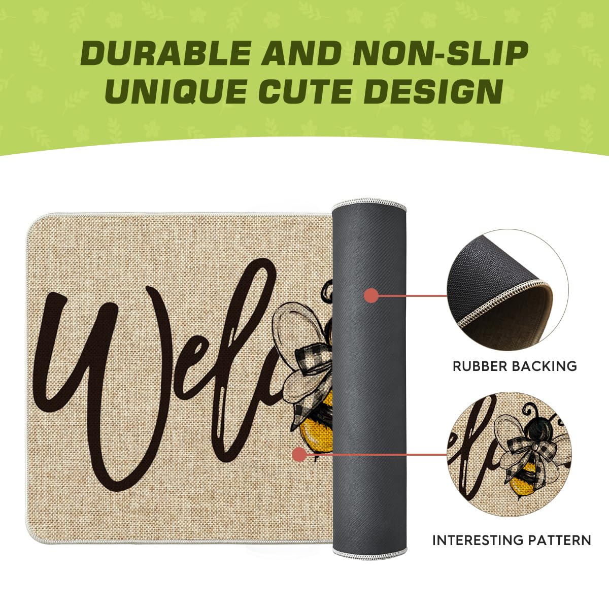 Artoid Mode seasonal mat adds decorative flair and practical protection.