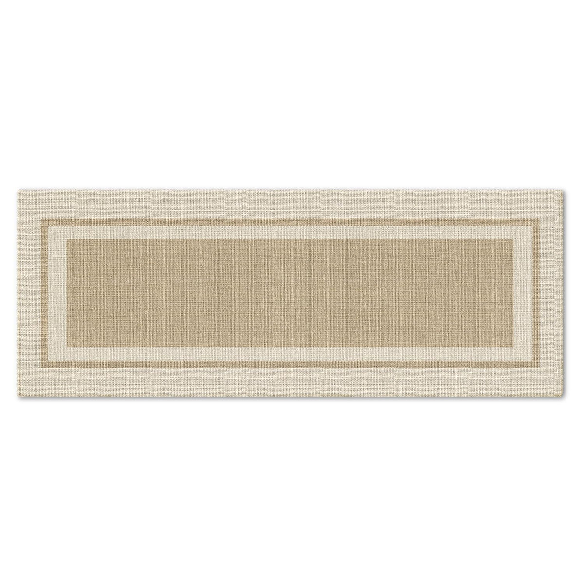 Artoid Mode beige absorbent doormat for front door with non-slip back, trapping dirt and protecting floors.