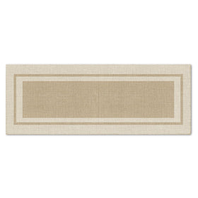 Artoid Mode beige absorbent doormat for front door with non-slip back, trapping dirt and protecting floors.