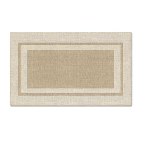 Artoid Mode beige absorbent rectangle doormat with welcoming style and easy cleaning