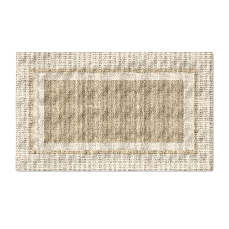 Artoid Mode beige absorbent rectangle doormat with welcoming style and easy cleaning