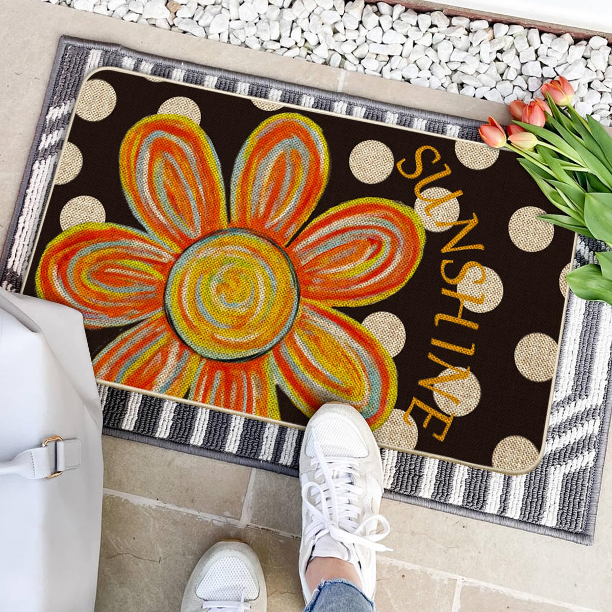 Artoid Mode doormat in space illustrating indoor outdoor use