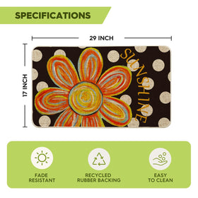 Artoid Mode doormat displaying floral pattern welcoming guests at door
