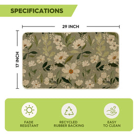 Artoid Mode daisy flowers doormat sized 17x29 inches.