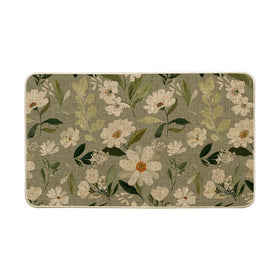 Artoid Mode daisy flowers doormat at entryway showing warm welcome for indoor outdoor use.