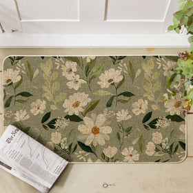 Artoid Mode daisy flowers doormat closeup pattern showing spring design.