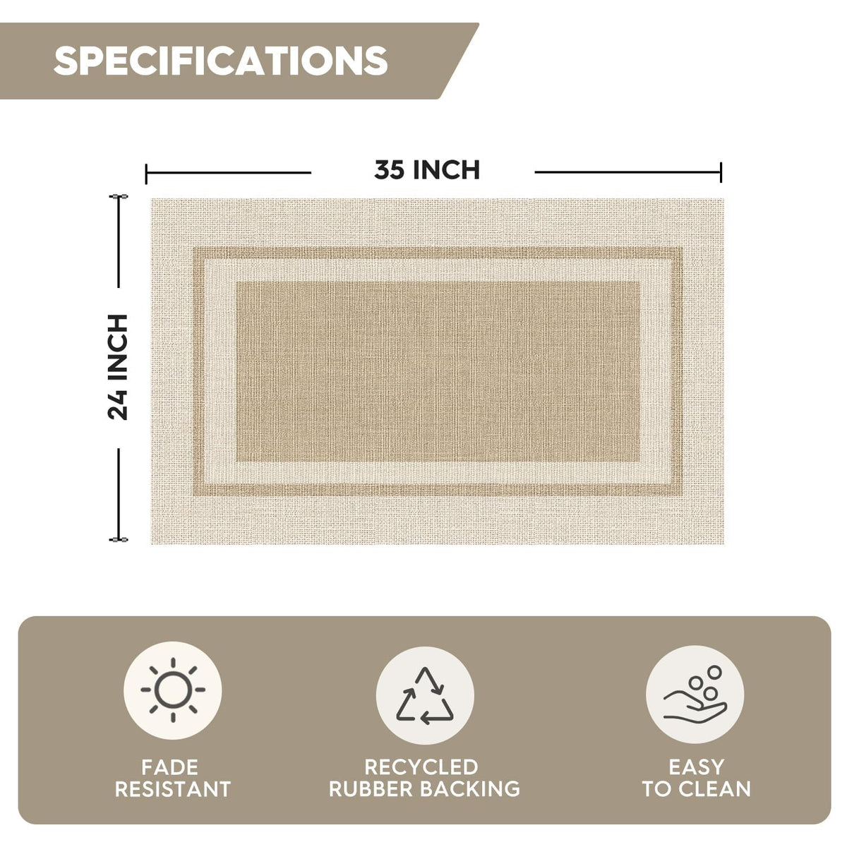 Artoid Mode decorative beige doormat helps keep dirt at bay while inviting guests