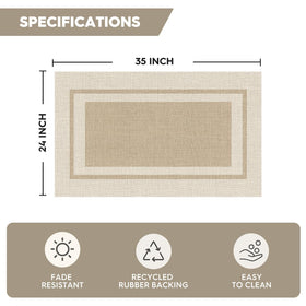 Artoid Mode decorative beige doormat helps keep dirt at bay while inviting guests