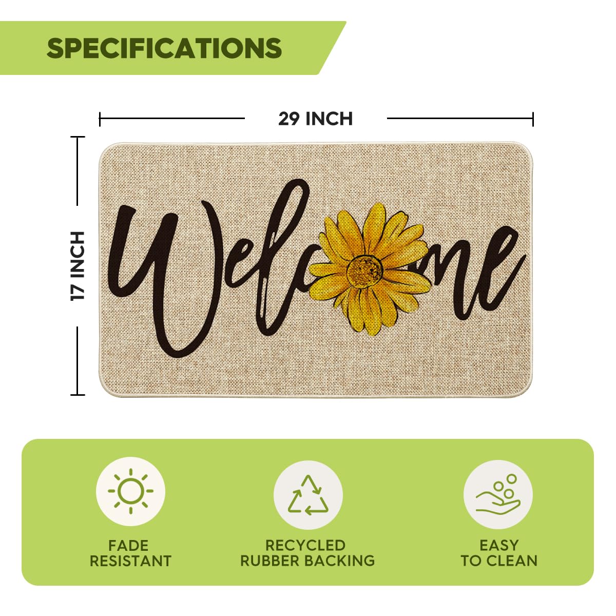Artoid Mode easy-clean doormat rinses clean with hose