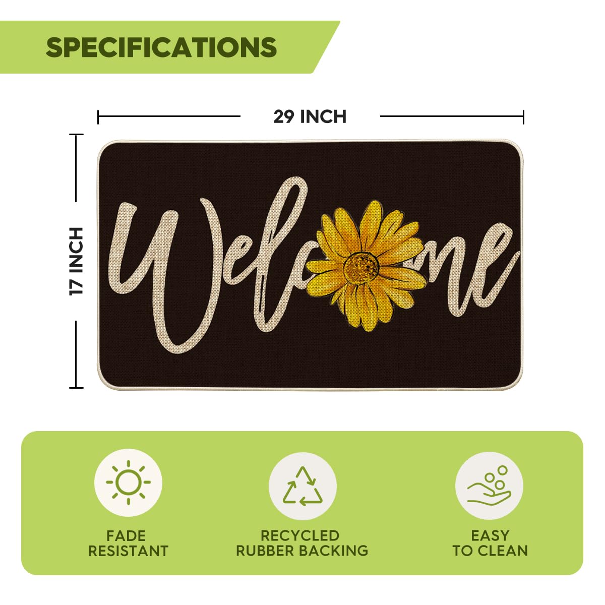 Artoid Mode doormat cleans quickly with a hose rinse for busy entrances.