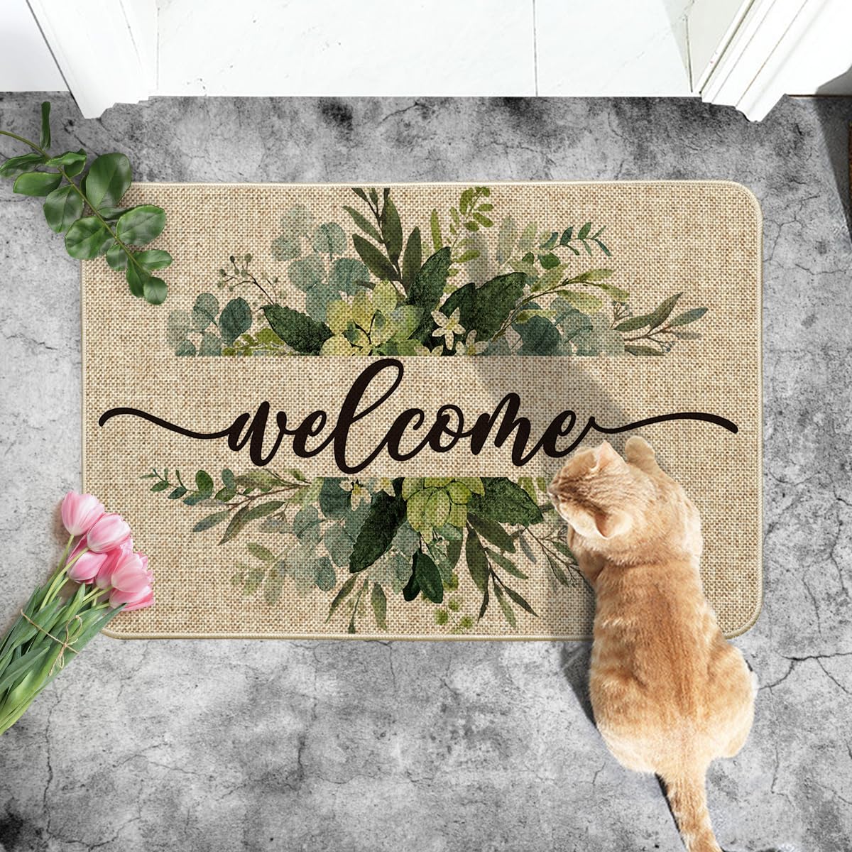 Artoid Mode easy-clean doormat suitable for porch, patio, or foyer.