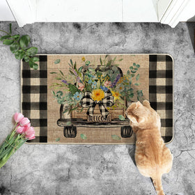 Artoid Mode Hello Sunshine doormat slim 0.25 inch profile enhances entryway safety