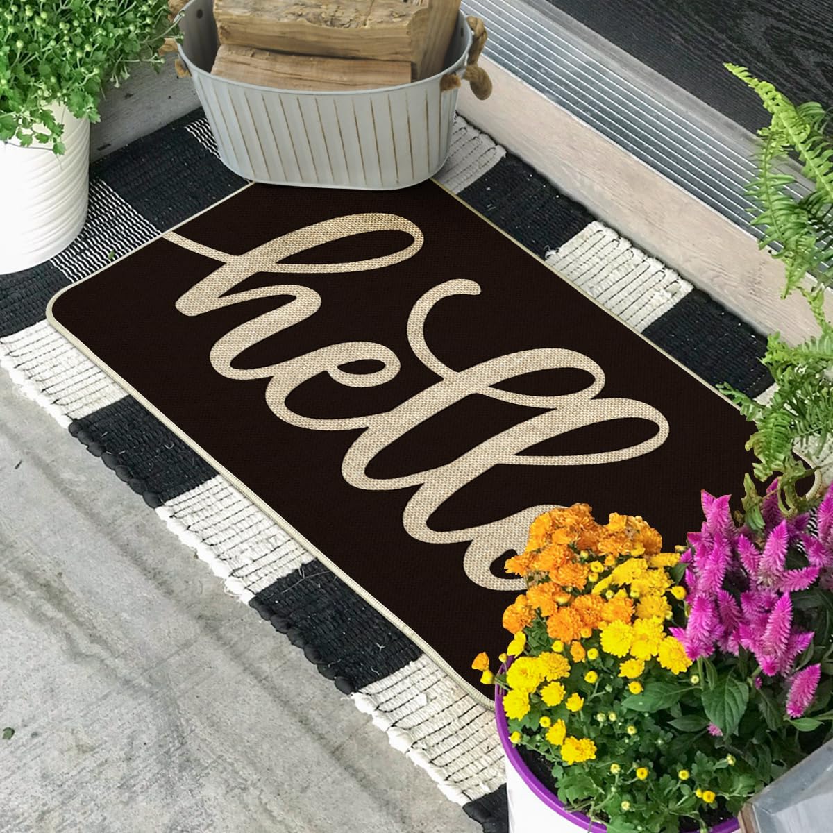 Artoid Mode holiday entryway decor doormat adds seasonal charm for outdoor use.