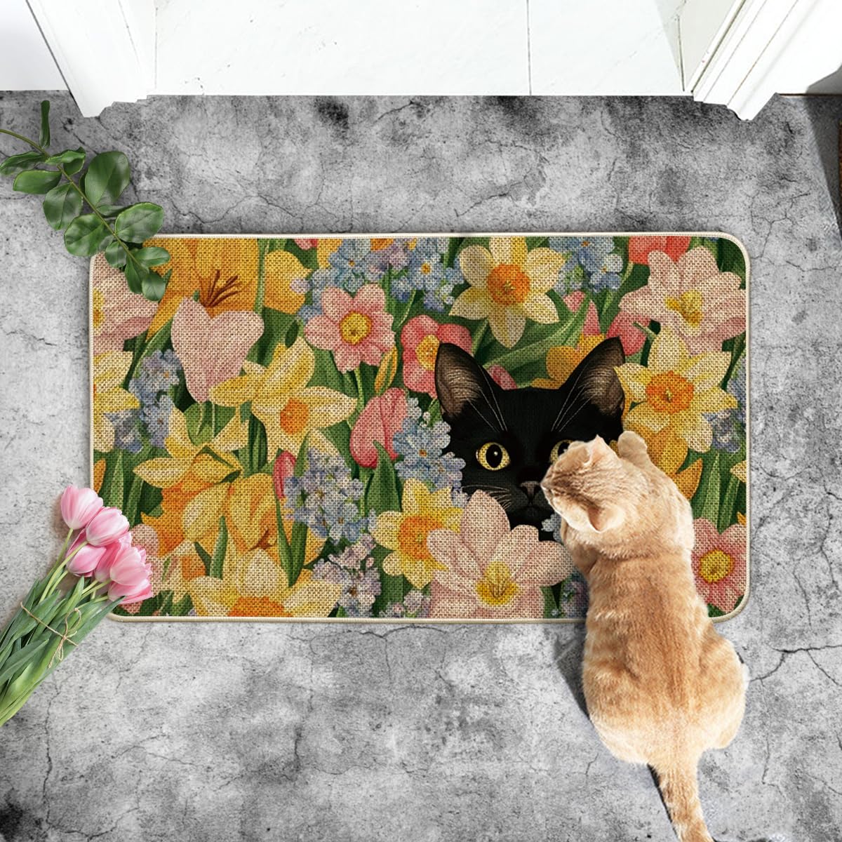 Artoid Mode low-profile 17x29 doormat fits narrow entryways without tripping.