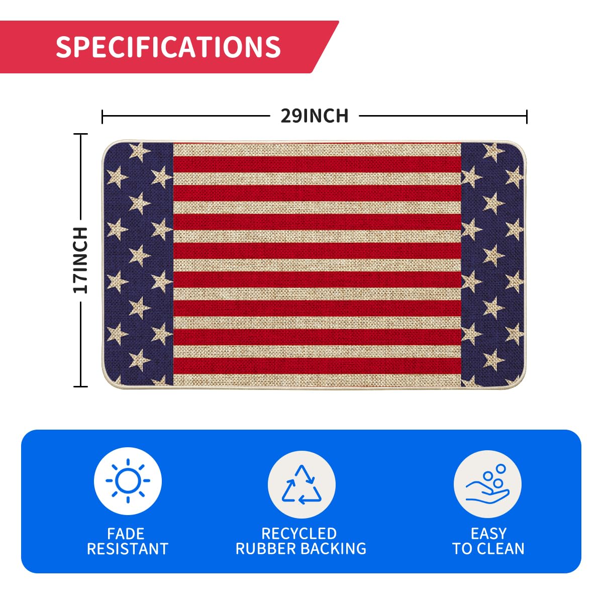 Artoid Mode low-profile doormat 17x29 inches fits entryways