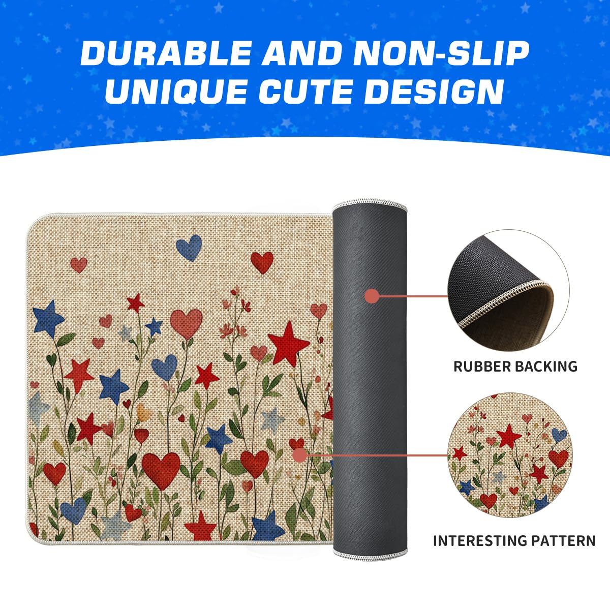 Artoid Mode durable nonslip rubber backing helps prevent slips at entrances.