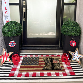 Artoid Mode outdoor indoor mat for patios and foyers with a sturdy non-slip surface.