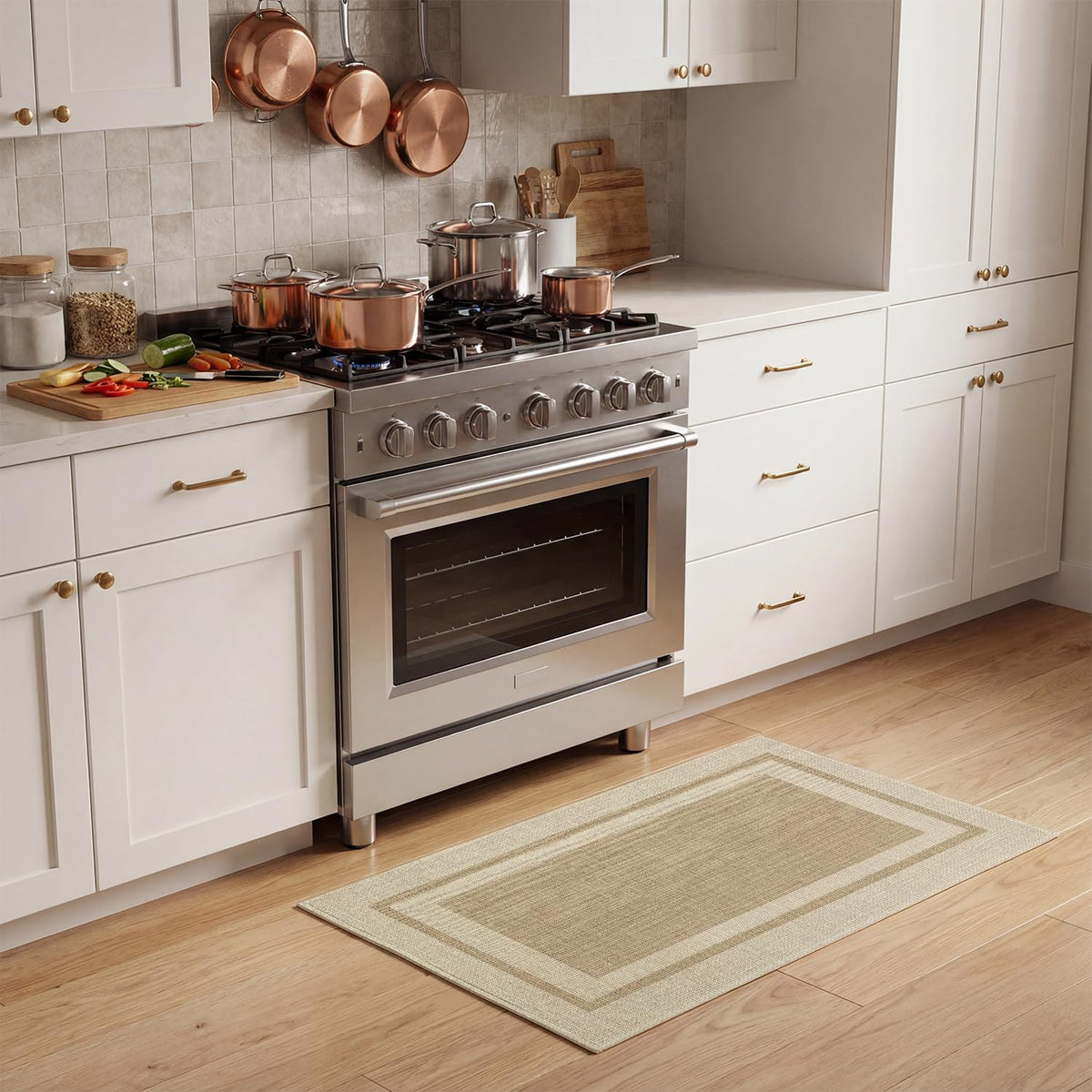 Artoid Mode polyester felt top doormat combines style with gentle cleaning
