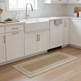 Artoid Mode doormat top material polyester felt with durable rubber back.