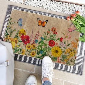Artoid Mode porch doormat placed on steps for versatile indoor-outdoor use.