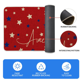 Artoid Mode Red Stars mats in kitchen decor setup.