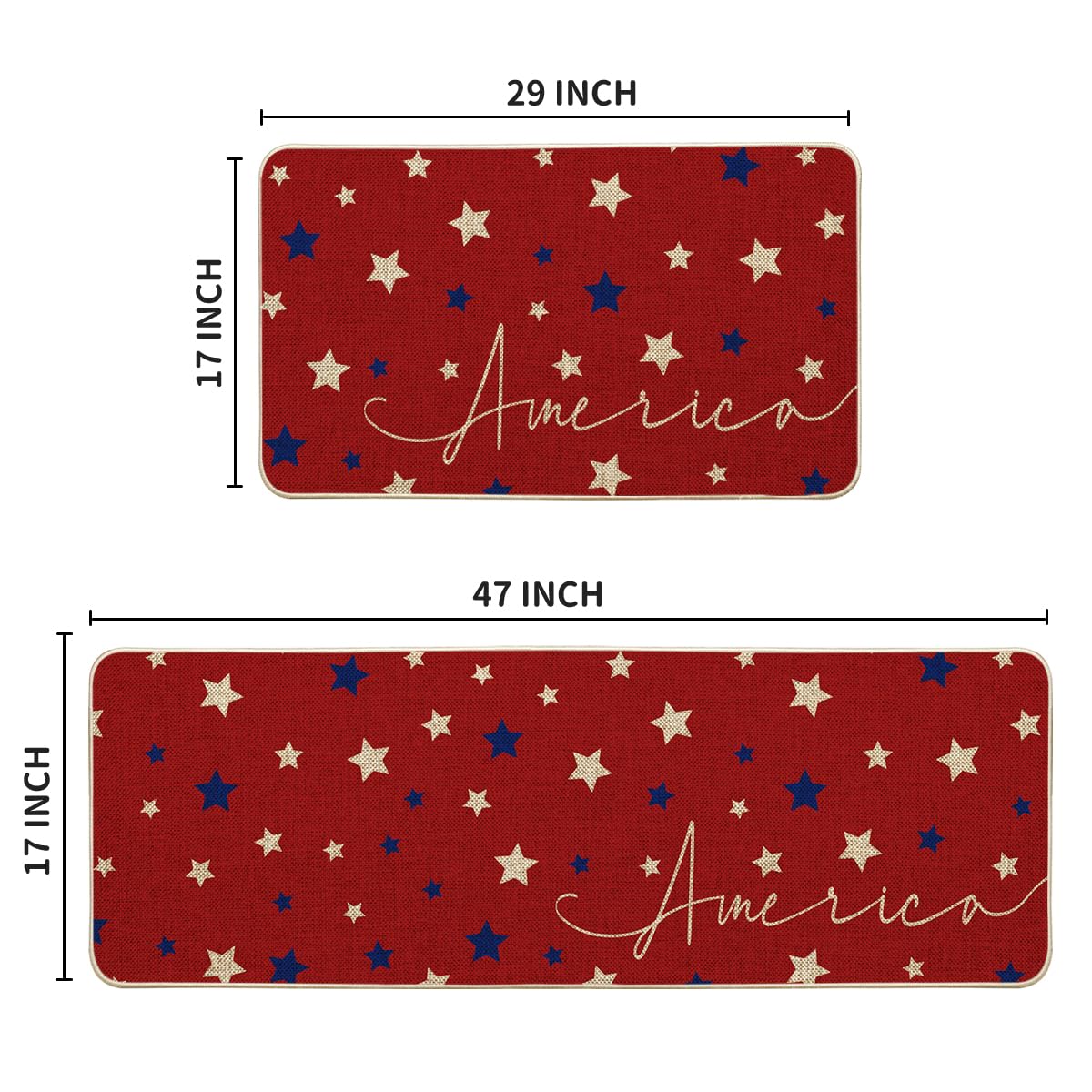 Artoid Mode 4th of July mat in entryway or porch.