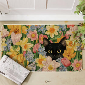 Artoid Mode spring-pattern entryway doormat brightens foyers and welcomes visitors.