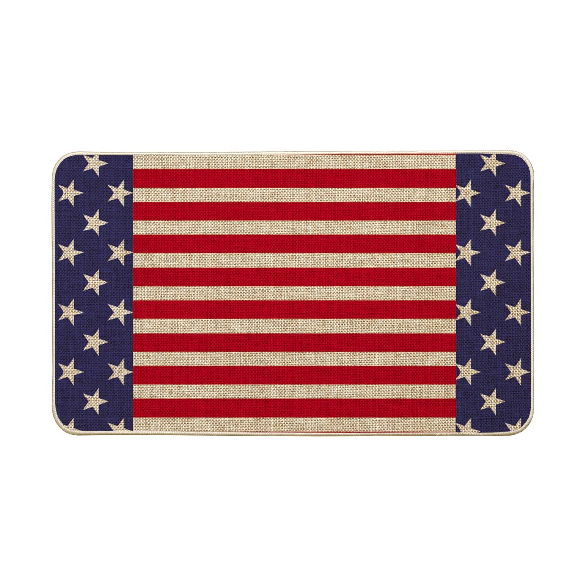 Artoid Mode stars stripes doormat for front porch with inviting patriotic pattern
